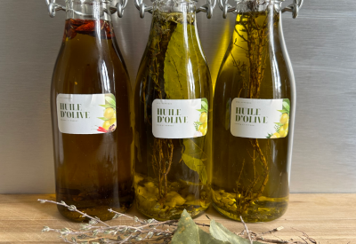 Huile d'olive aromatisée