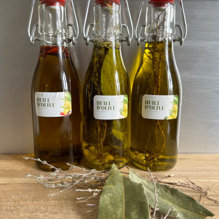 Huile d'olive aromatisée