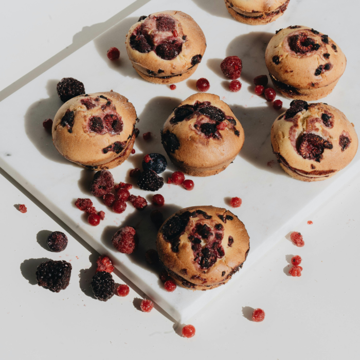 Muffins aux fruits rouges