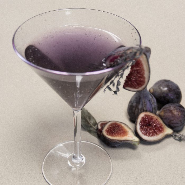 cocktail pétillant : figue et thym