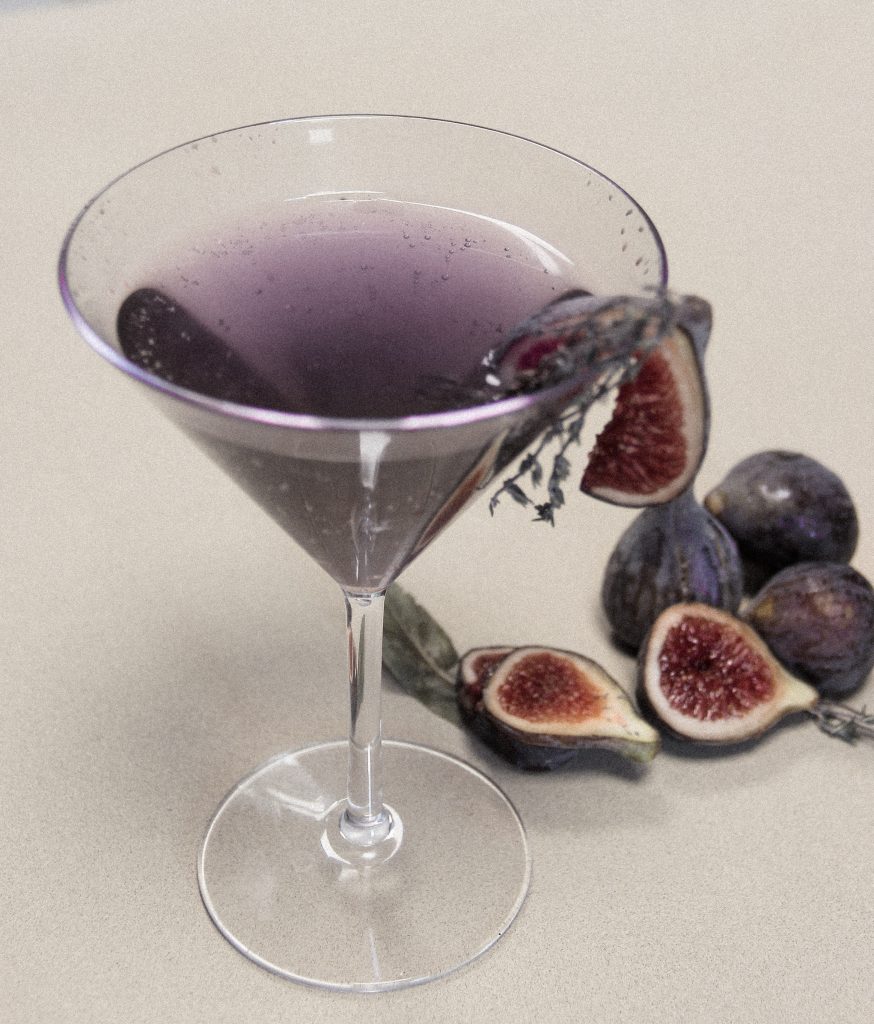 cocktail pétillant : figue et thym