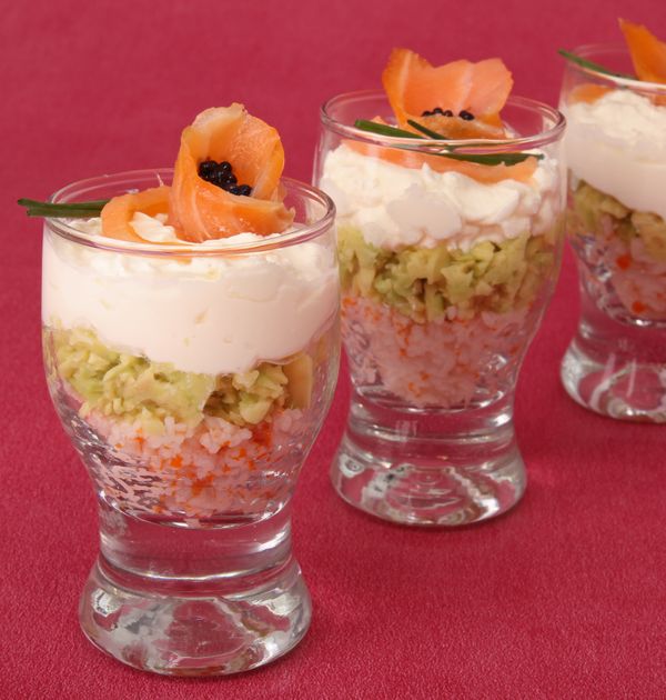 Verrine saumon avocat